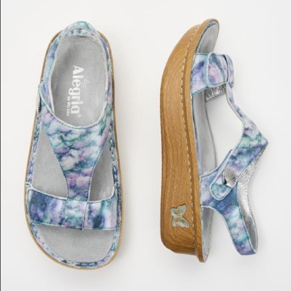Alegria Women's Sandals in Blue and Purple